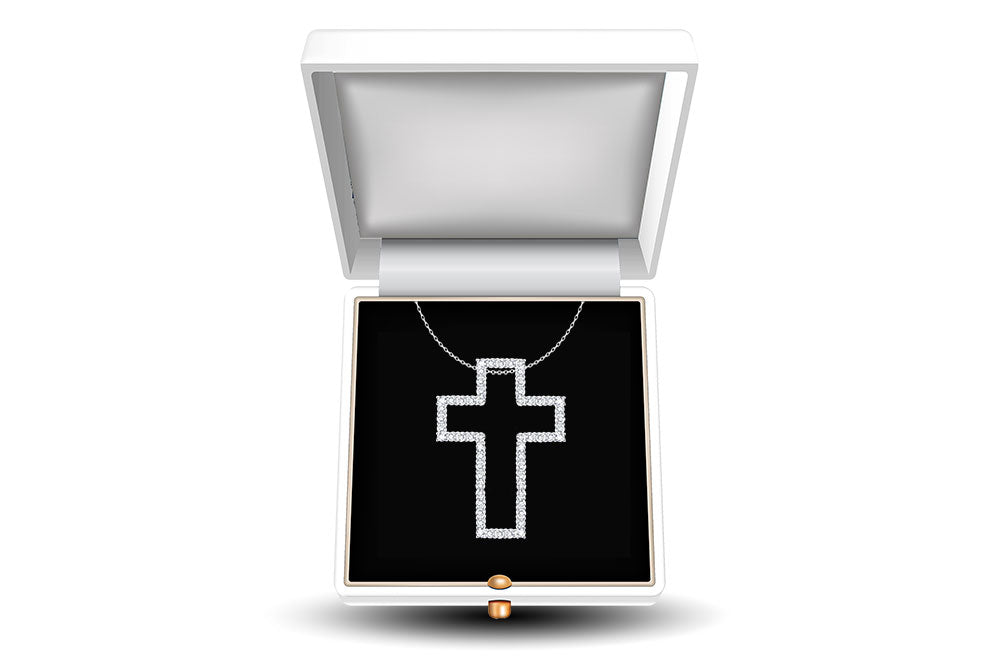 The Hope Diamond Cross Pendant Necklace (extra large)